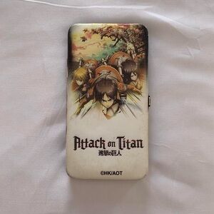 attack on titan cover art clasp wallet cardholder